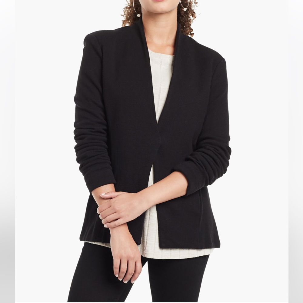 NWT Nic + Zoe Sleek Knit Blazer in Black Onyx